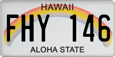 HI license plate FHY146