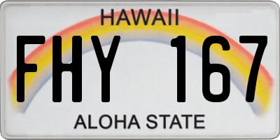 HI license plate FHY167