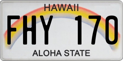 HI license plate FHY170
