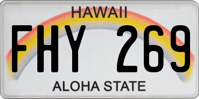 HI license plate FHY269