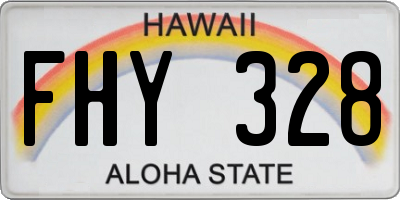 HI license plate FHY328