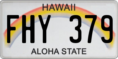 HI license plate FHY379