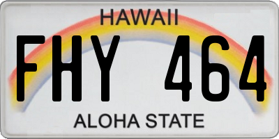 HI license plate FHY464