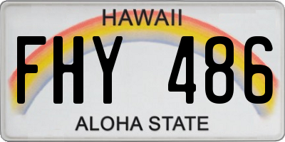 HI license plate FHY486