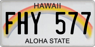 HI license plate FHY577