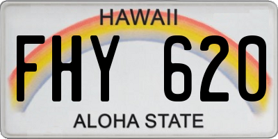 HI license plate FHY620