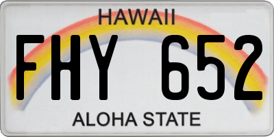 HI license plate FHY652