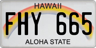 HI license plate FHY665