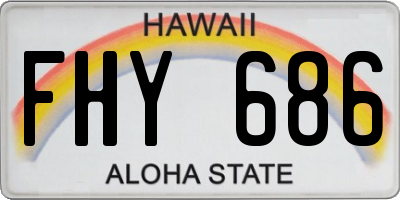 HI license plate FHY686