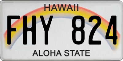 HI license plate FHY824