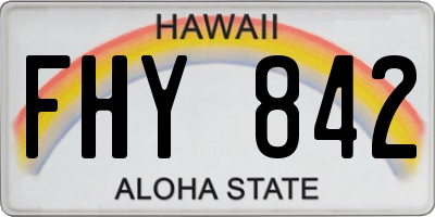 HI license plate FHY842