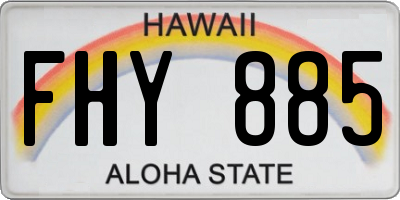HI license plate FHY885