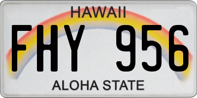 HI license plate FHY956