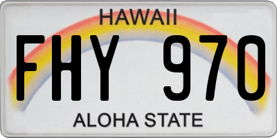 HI license plate FHY970