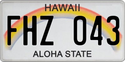 HI license plate FHZ043