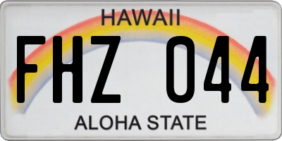 HI license plate FHZ044