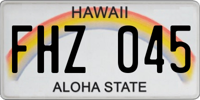 HI license plate FHZ045