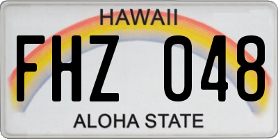 HI license plate FHZ048