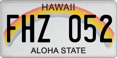 HI license plate FHZ052