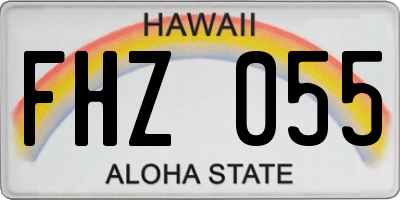 HI license plate FHZ055