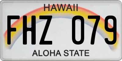 HI license plate FHZ079