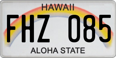 HI license plate FHZ085
