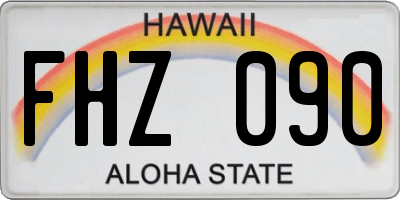 HI license plate FHZ090