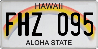 HI license plate FHZ095