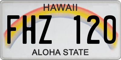 HI license plate FHZ120