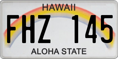 HI license plate FHZ145