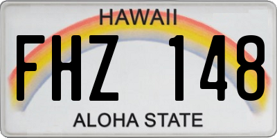 HI license plate FHZ148