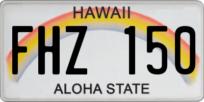 HI license plate FHZ150