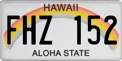 HI license plate FHZ152