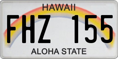 HI license plate FHZ155