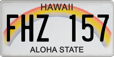 HI license plate FHZ157