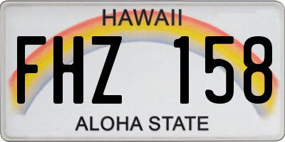 HI license plate FHZ158