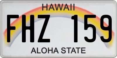 HI license plate FHZ159