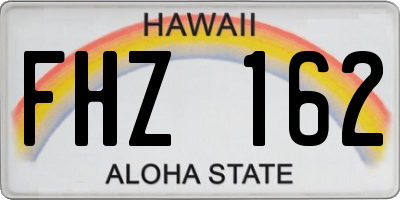HI license plate FHZ162