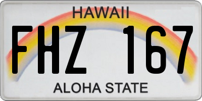 HI license plate FHZ167