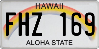 HI license plate FHZ169