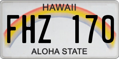 HI license plate FHZ170