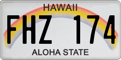 HI license plate FHZ174