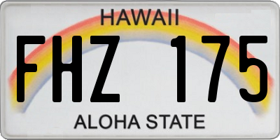 HI license plate FHZ175