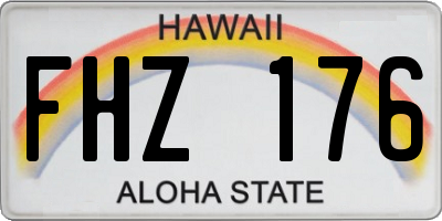 HI license plate FHZ176