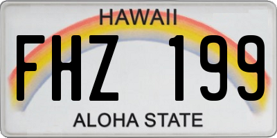 HI license plate FHZ199