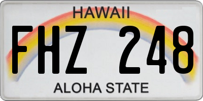 HI license plate FHZ248