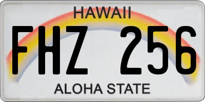 HI license plate FHZ256