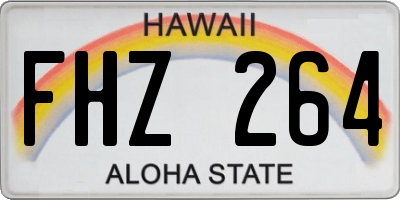 HI license plate FHZ264