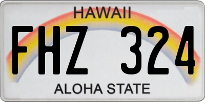 HI license plate FHZ324