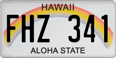 HI license plate FHZ341